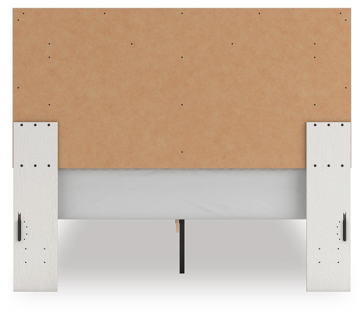 Zuraleus Queen Upholstered Panel Platform Bed, Dresser and Mirror