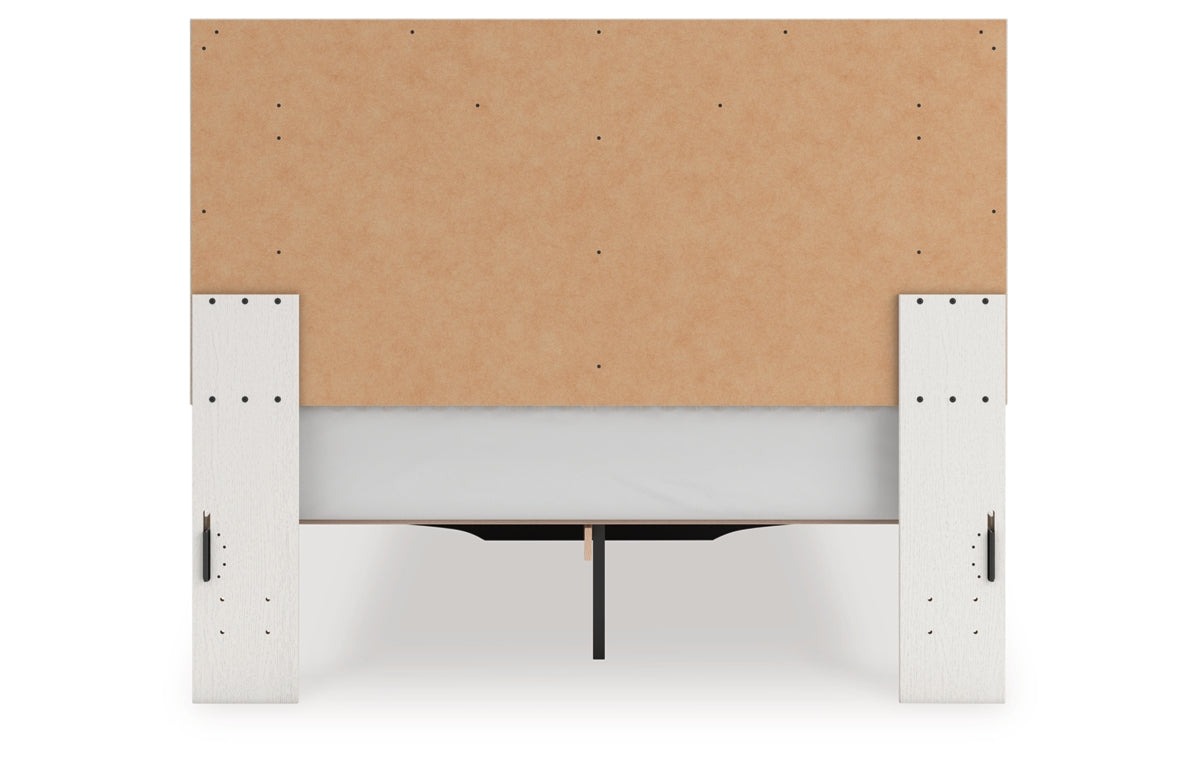 Zuraleus Queen Upholstered Panel Platform Storage Bed, Dresser, Mirror, Chest and Nightstand