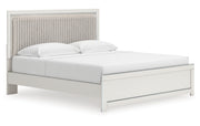 Zuraleus King Upholstered Panel Platform Bed