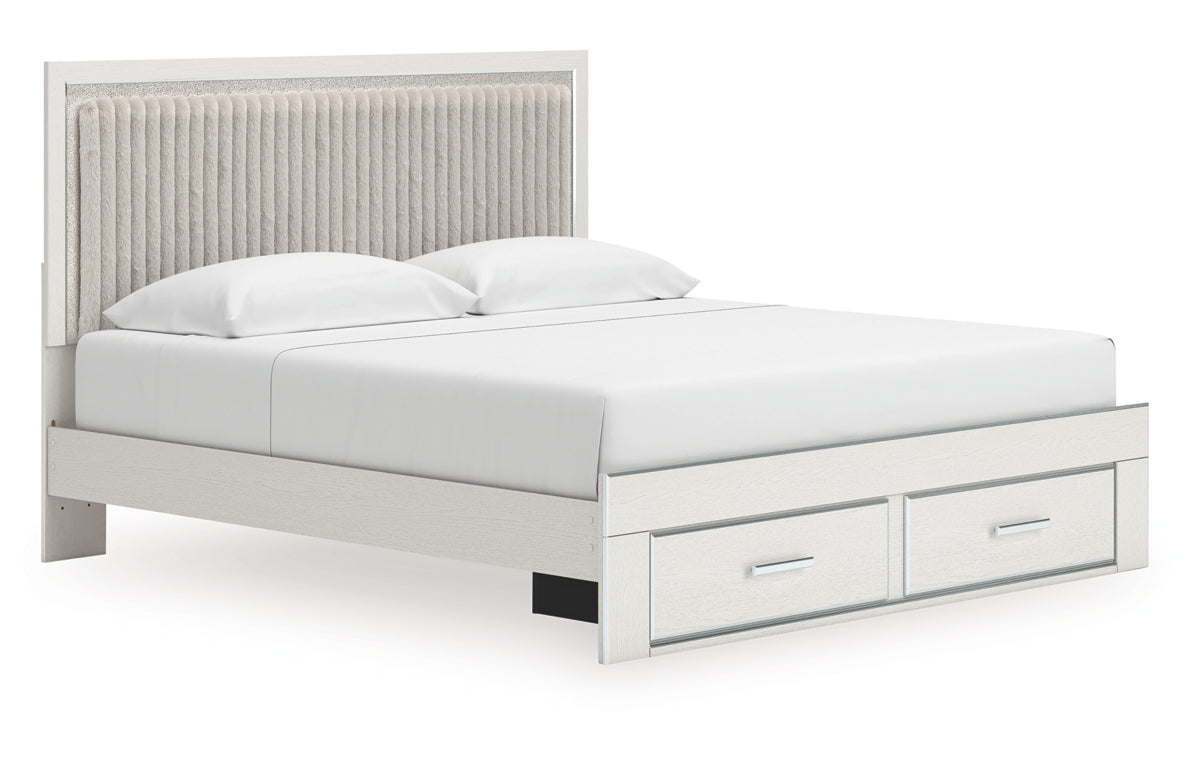 Zuraleus King Upholstered Panel Storage Bed