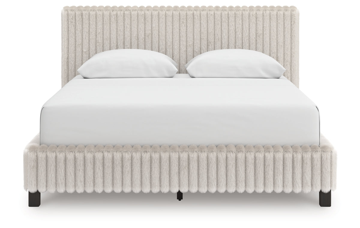 Zuraleus Queen Upholstered Bed, Dresser, Mirror, Chest and Nightstand