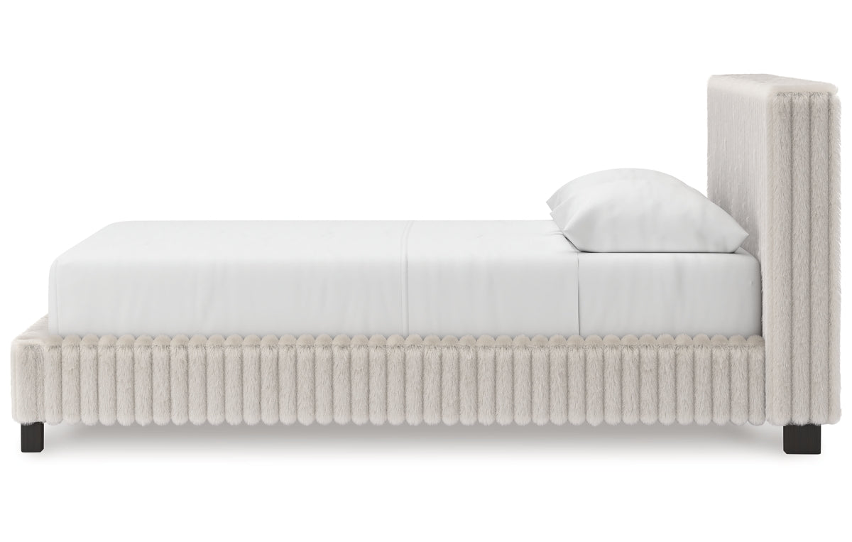 Zuraleus Queen Upholstered Bed, Dresser, Mirror, Chest and Nightstand