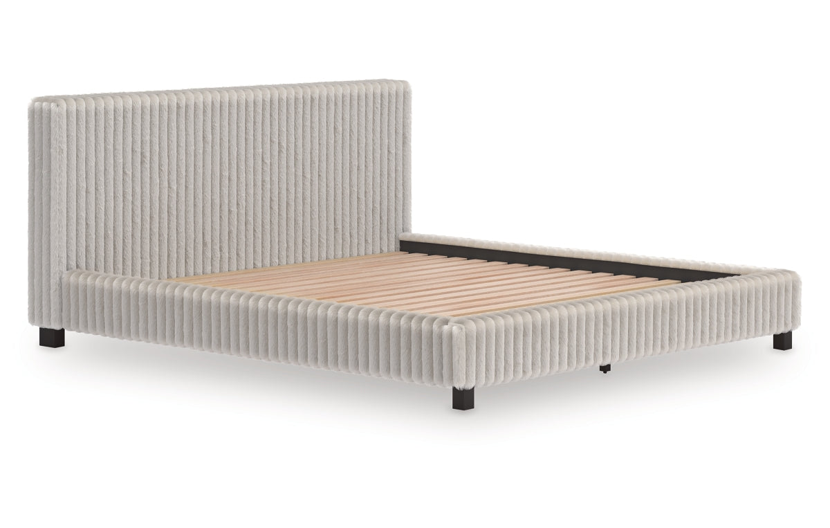Zuraleus California King Upholstered Bed, Dresser, Mirror, Chest and Nightstand