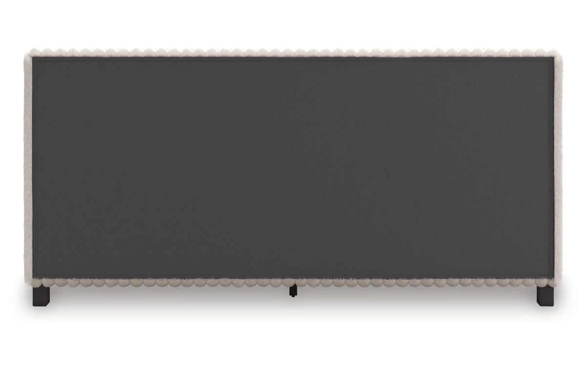 Zuraleus California King Upholstered Bed, Dresser and Mirror