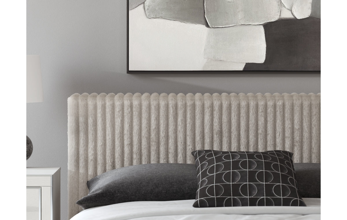 Zuraleus California King Upholstered Bed, Dresser, Mirror, Chest and Nightstand