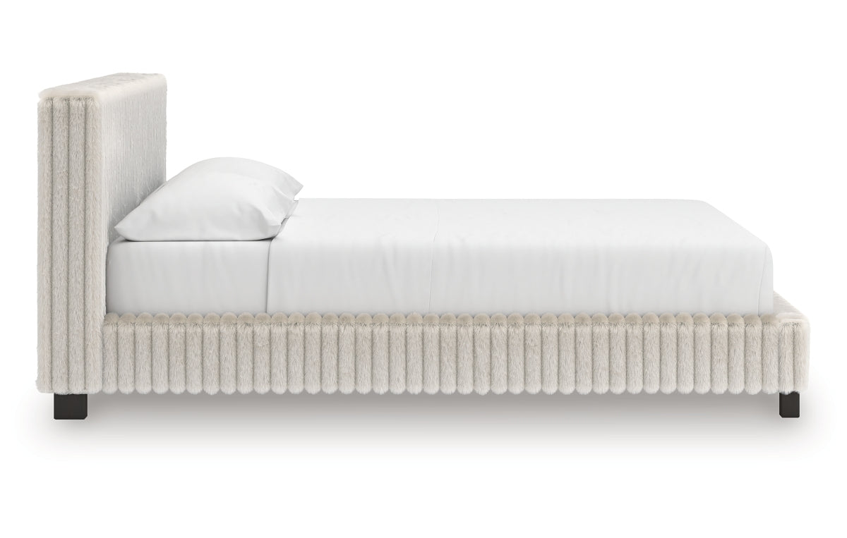 Zuraleus California King Upholstered Bed, Dresser, Mirror, Chest and Nightstand