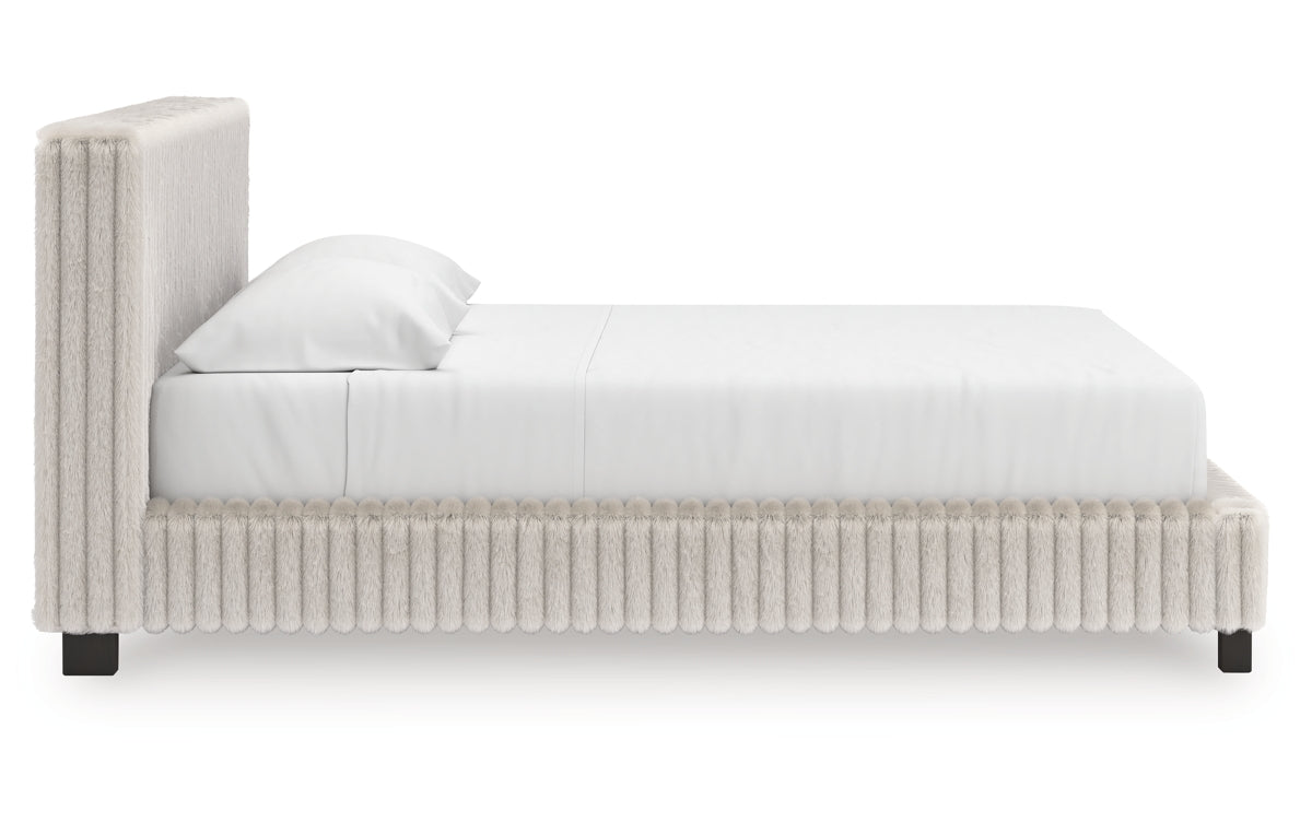 Zuraleus King Upholstered Bed, Dresser, Mirror and Chest