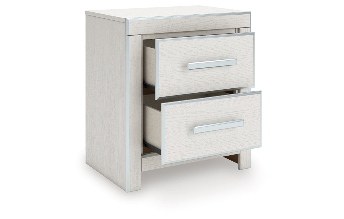 Zuraleus Queen Upholstered Panel Bed, Dresser, Mirror, Chest and Nightstand