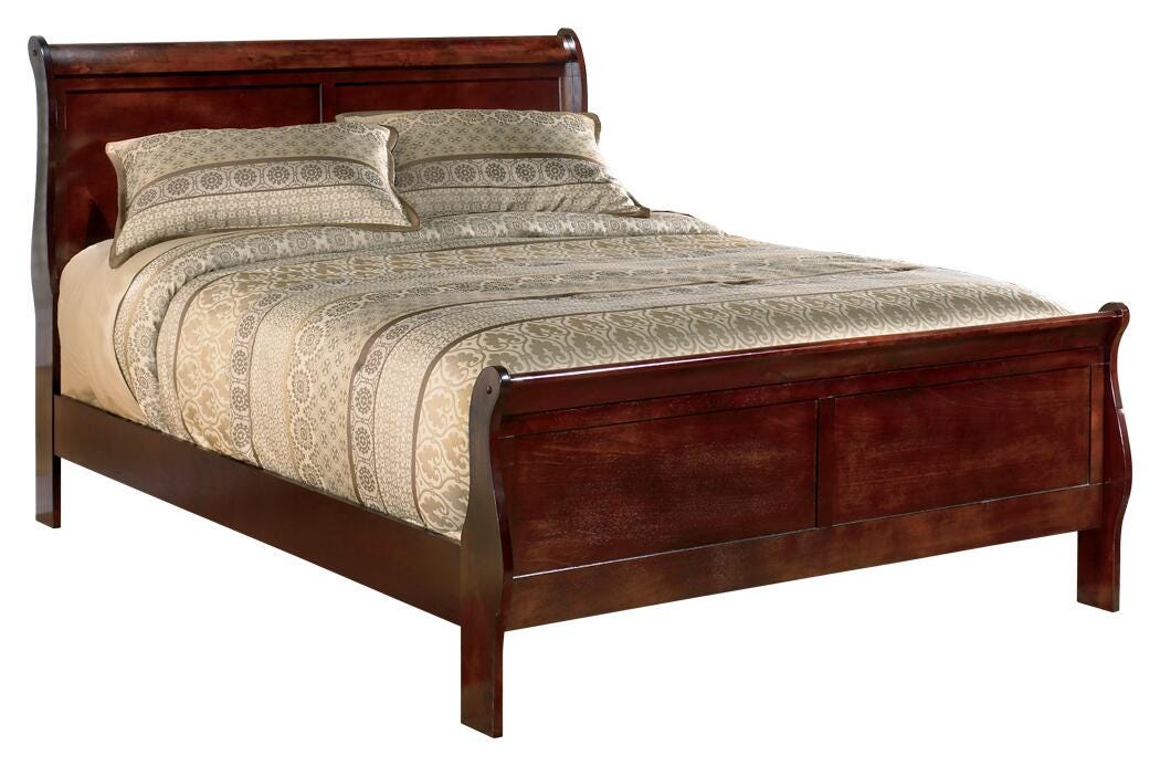 Alisdair Queen Sleigh Bed with Mirrored Dresser
