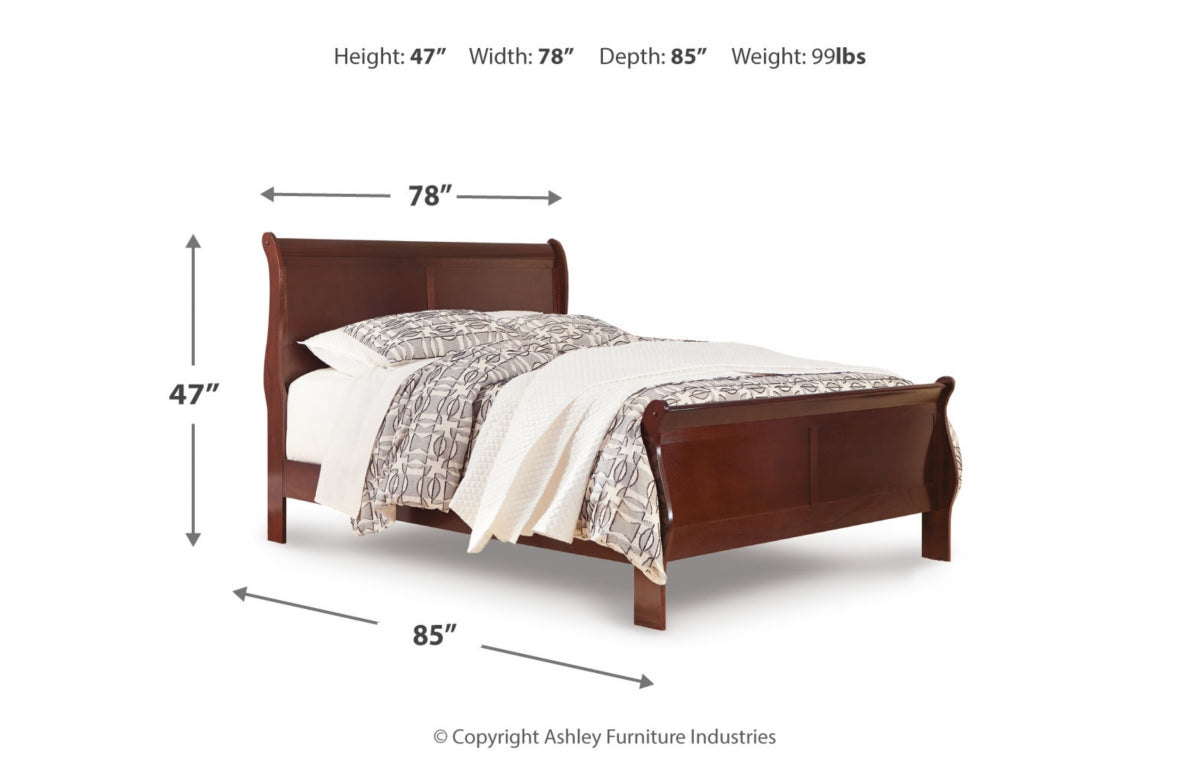 Alisdair King Sleigh Bed with Mirrored Dresser