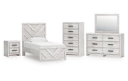 Cayboni Twin Panel Bed, Dresser, Mirror, Chest and Nightstand