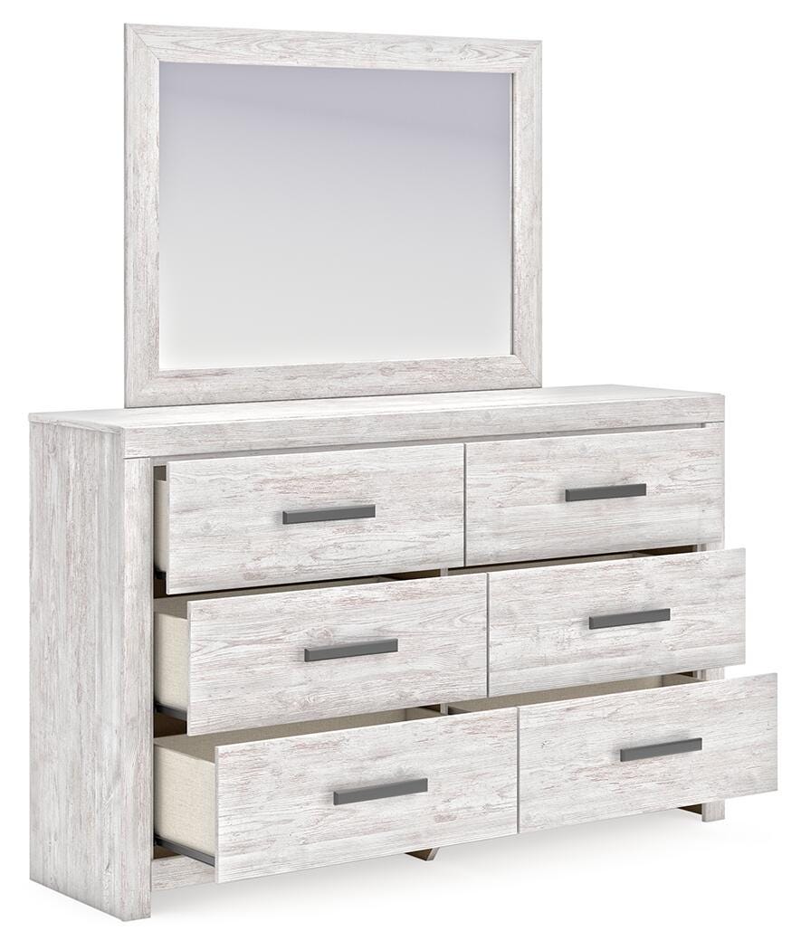 Cayboni Twin Panel Bed, Dresser, Mirror and Nightstand