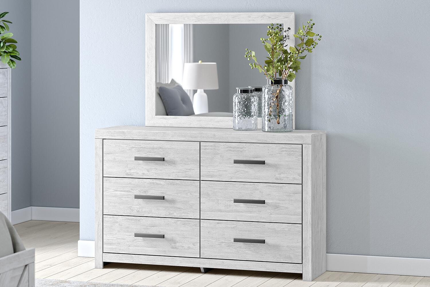 Cayboni Twin Panel Bed, Dresser, Mirror and Nightstand