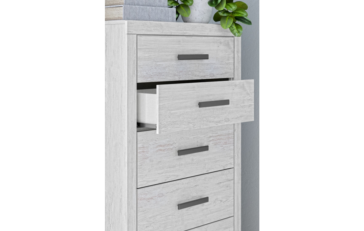 Cayboni Twin Panel Bed, Dresser, Mirror and Chest