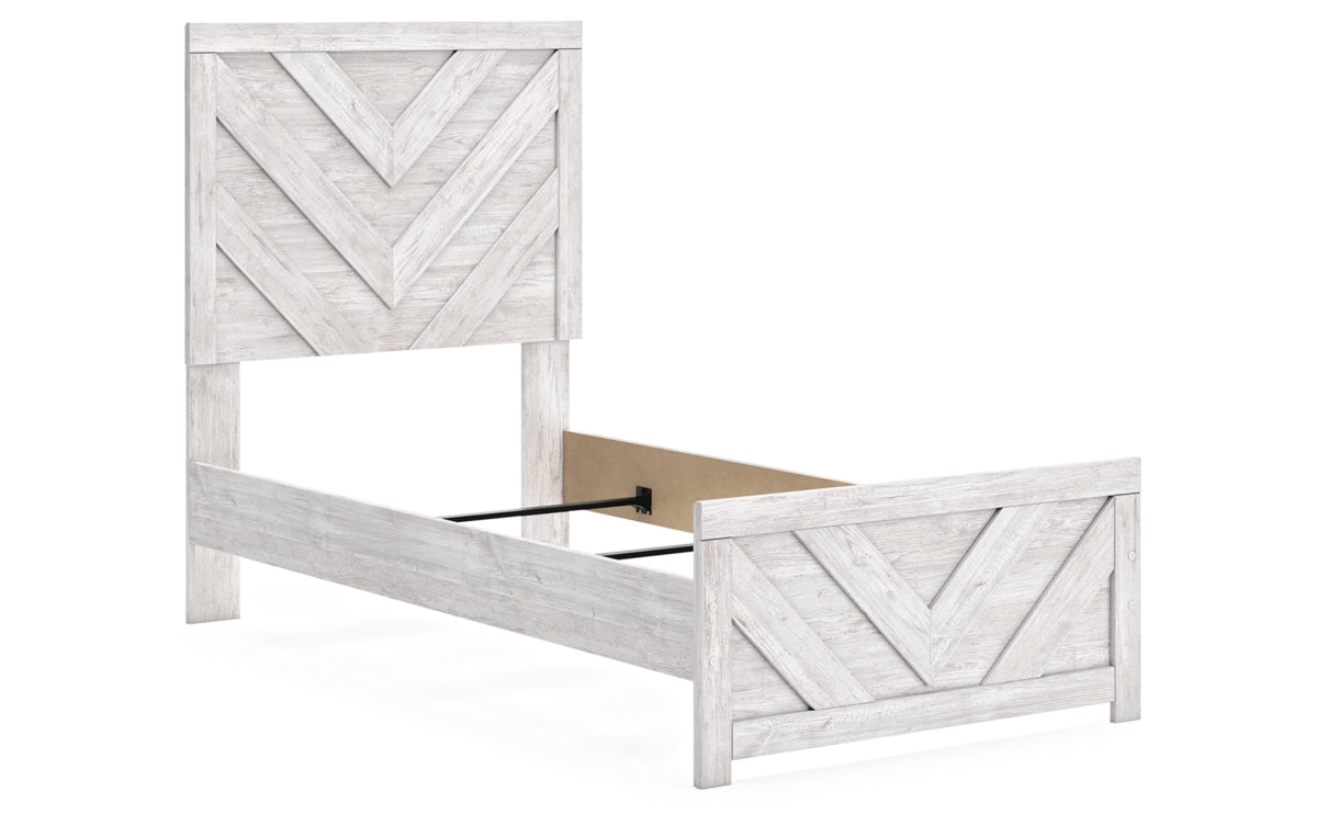 Cayboni Twin Panel Bed, Dresser, Mirror, Chest and Nightstand