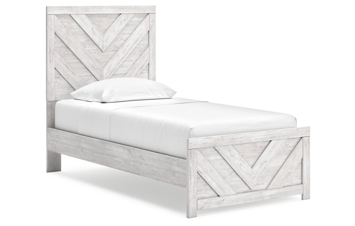 Cayboni Twin Panel Bed, Dresser, Mirror and Chest
