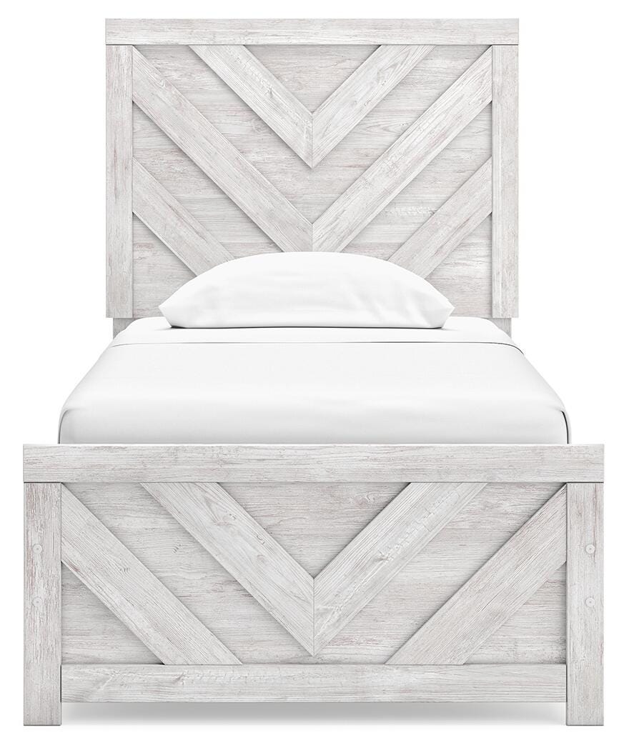 Cayboni Twin Panel Bed, Dresser, Mirror and Nightstand