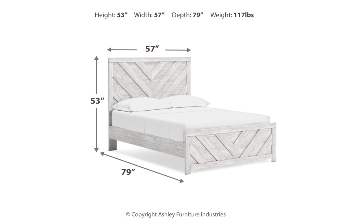 Cayboni Full Panel Bed, Dresser, Mirror, Chest and Nightstand