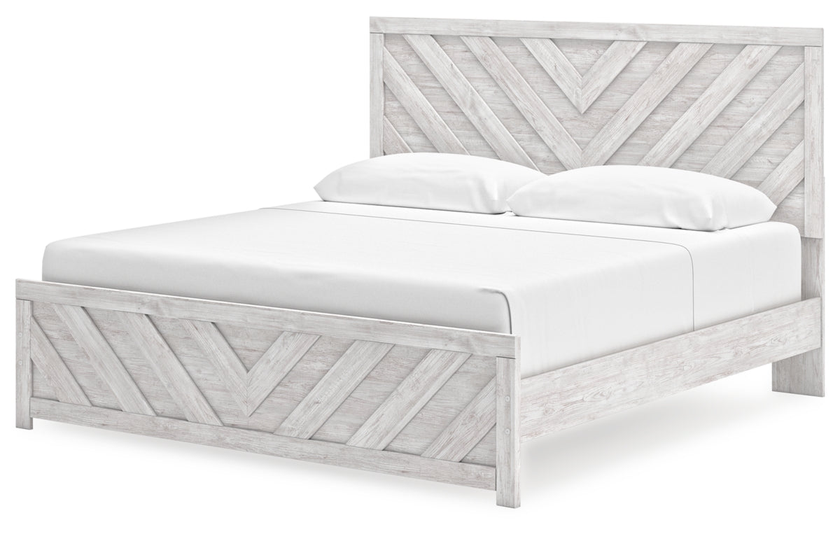 Cayboni King Panel Bed, Dresser, Mirror and Chest