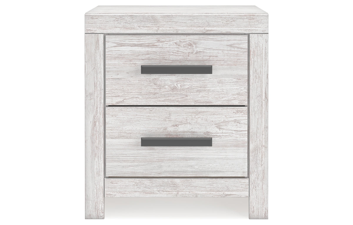 Cayboni Queen Panel Bed with Mirrored Dresser and Nightstand