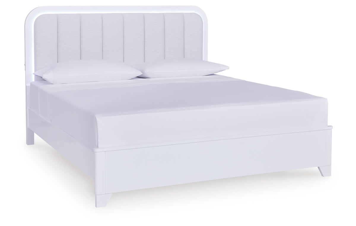 Jarlee King Upholstered Panel Bed