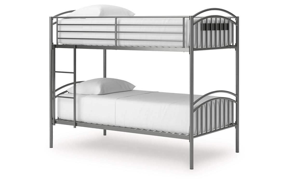 Lanceburg Twin over Twin Bunk Bed with Ladder