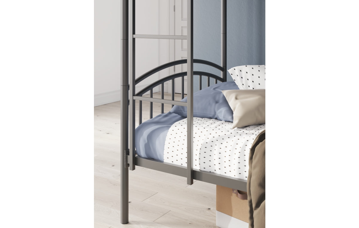 Lanceburg Twin over Twin Bunk Bed with Ladder
