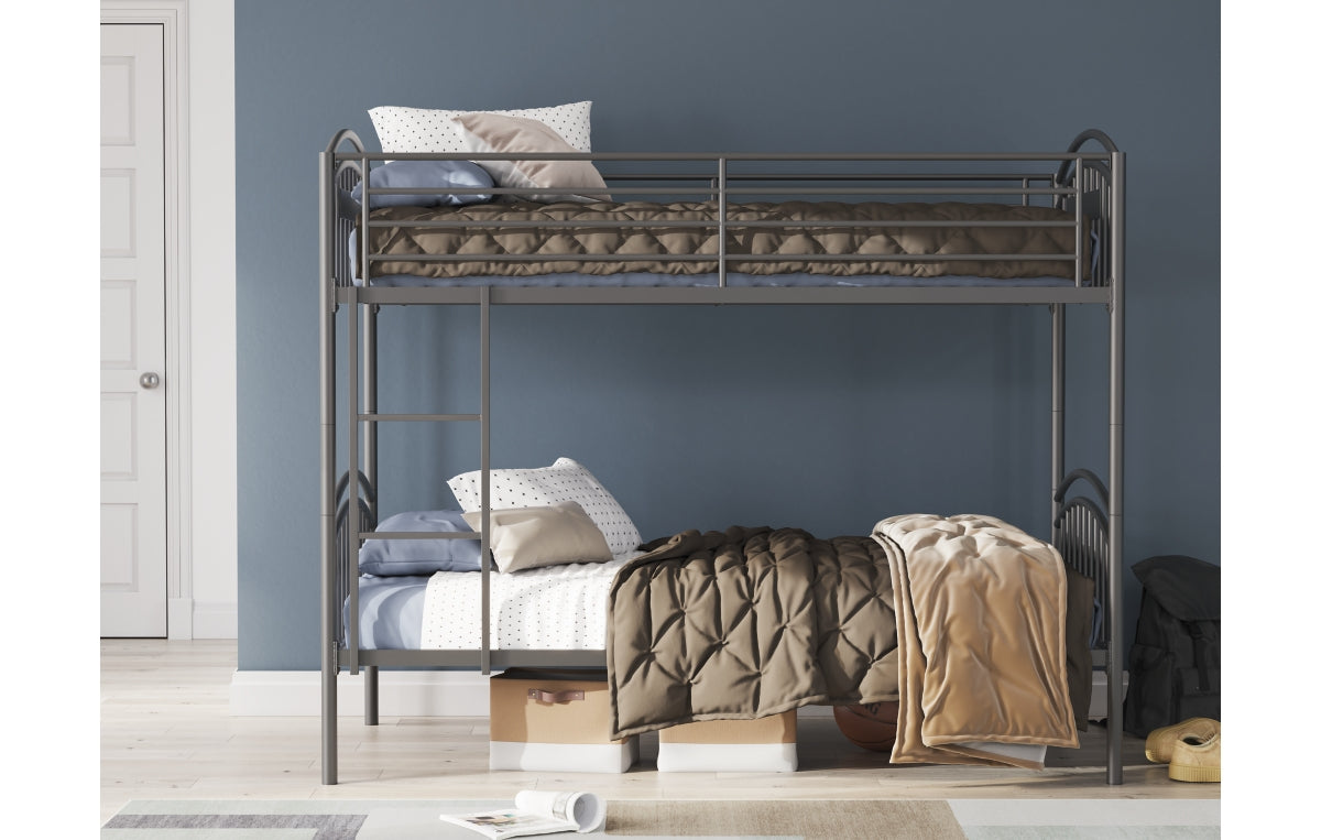 Lanceburg Twin over Twin Bunk Bed with Ladder