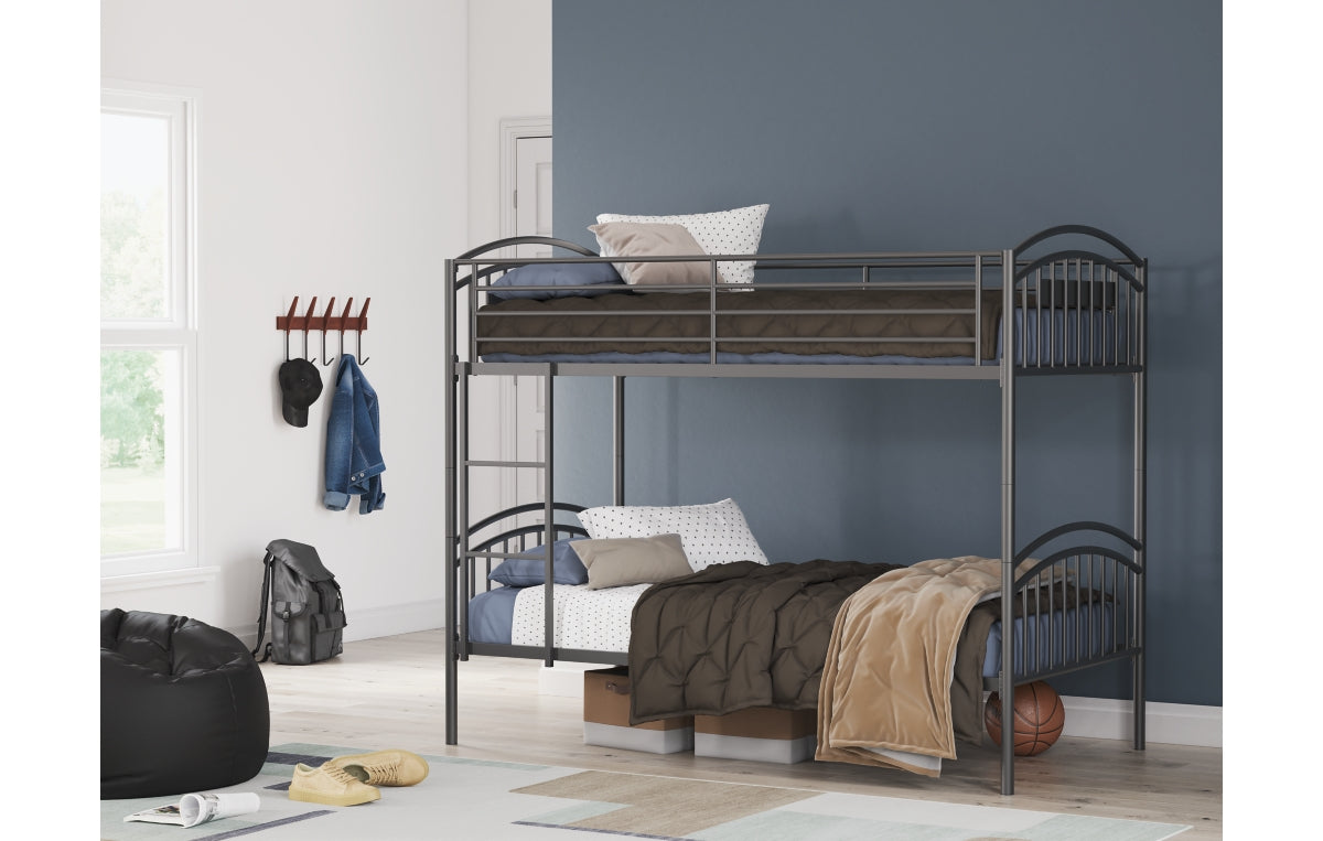 Lanceburg Twin over Twin Bunk Bed with Ladder