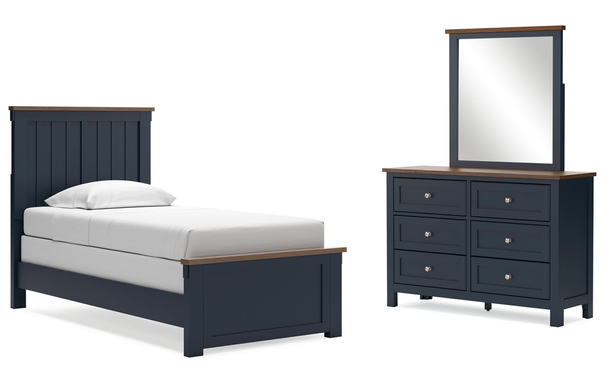 Landocken Twin Panel Bed, Dresser and Mirror