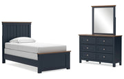 Landocken Twin Panel Bed, Dresser and Mirror