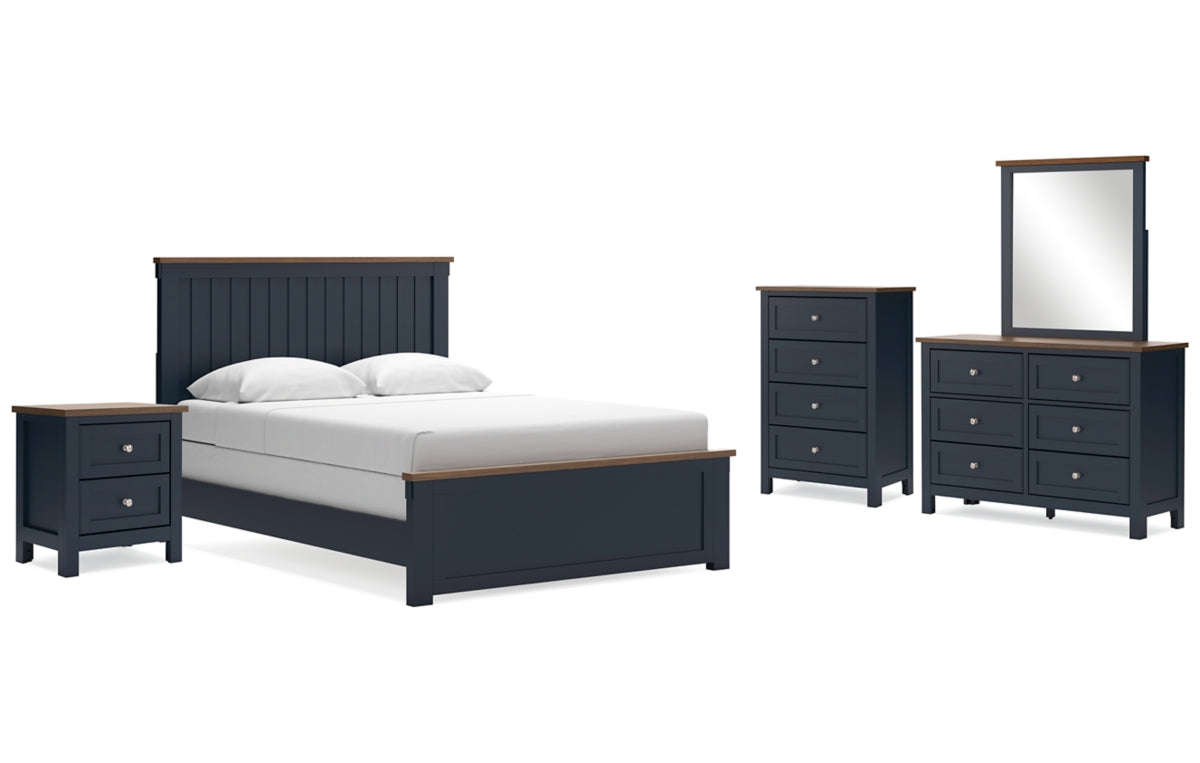 Landocken Queen Panel Bed, Dresser, Mirror, Chest and Nightstand