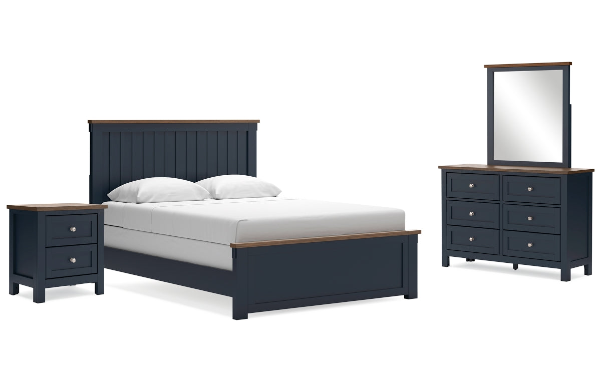 Landocken Queen Panel Bed, Dresser, Mirror and Nightstand