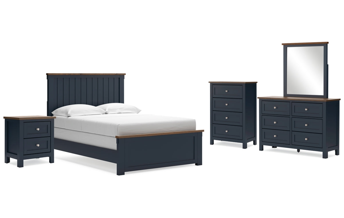 Landocken Full Panel Bed, Dresser, Mirror, Chest and Nightstand