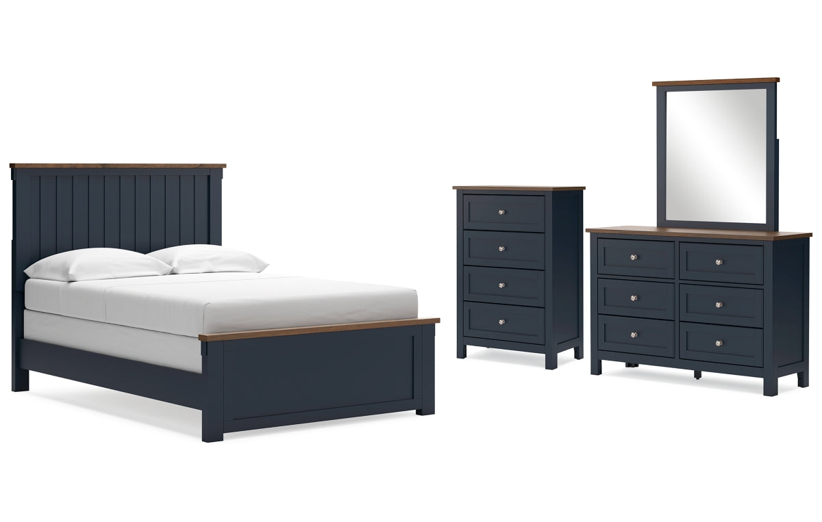 Landocken Full Panel Bed, Dresser, Mirror and Chest