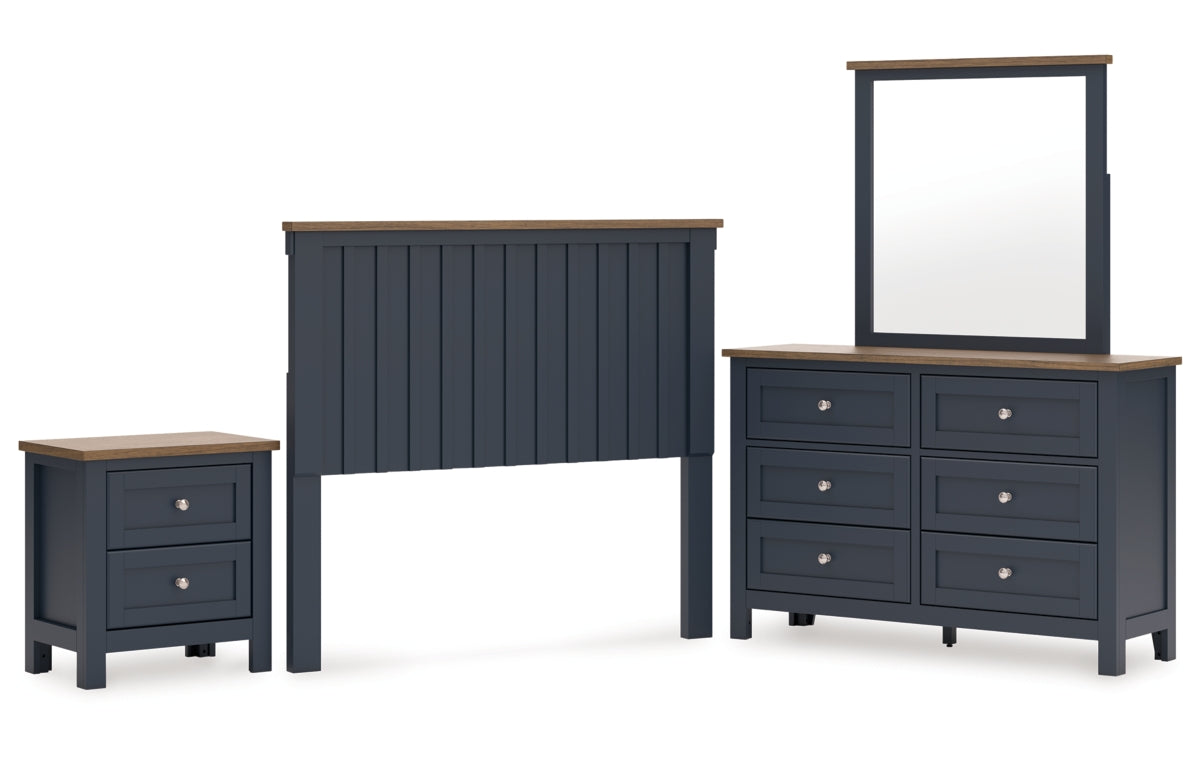 Landocken Full Panel Headboard, Dresser, Mirror and Nightstand