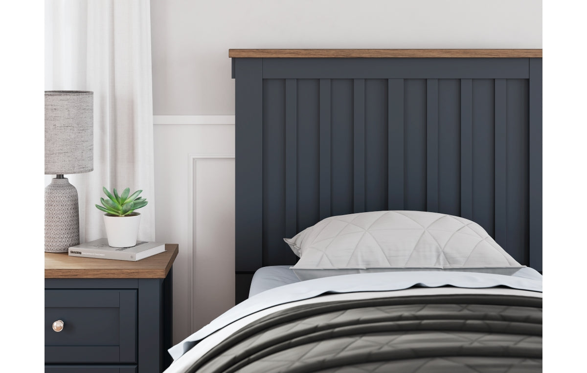 Landocken Twin Panel Bed, Dresser, Mirror and Chest