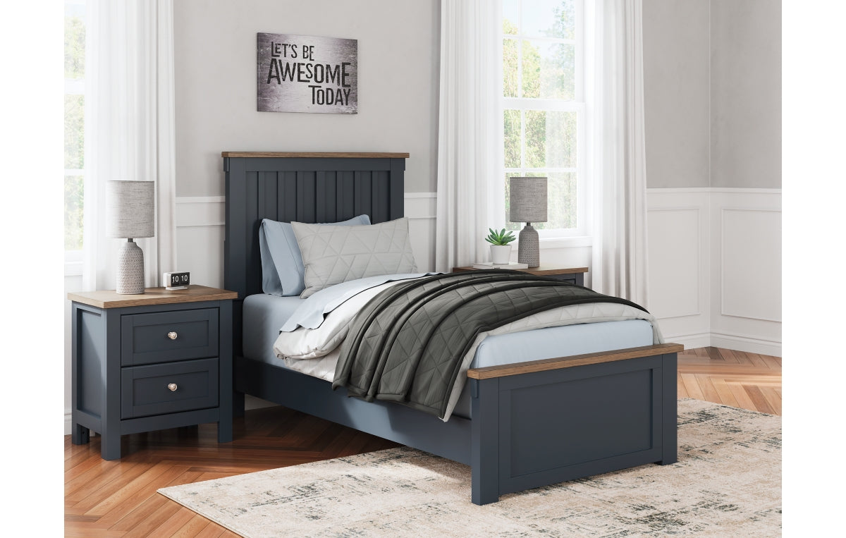 Landocken Twin Panel Bed, Dresser, Mirror and Chest