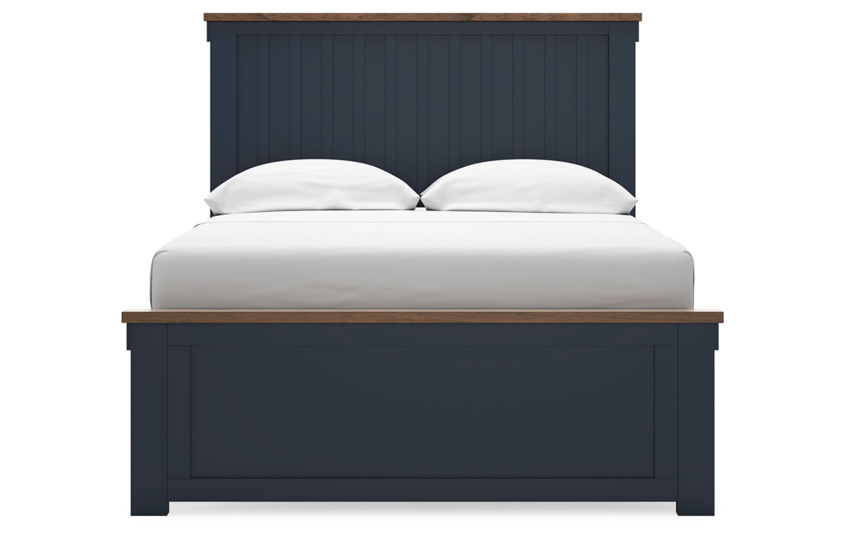 Landocken Full Panel Bed with Mirrored Dresser, Chest and Nightstand
