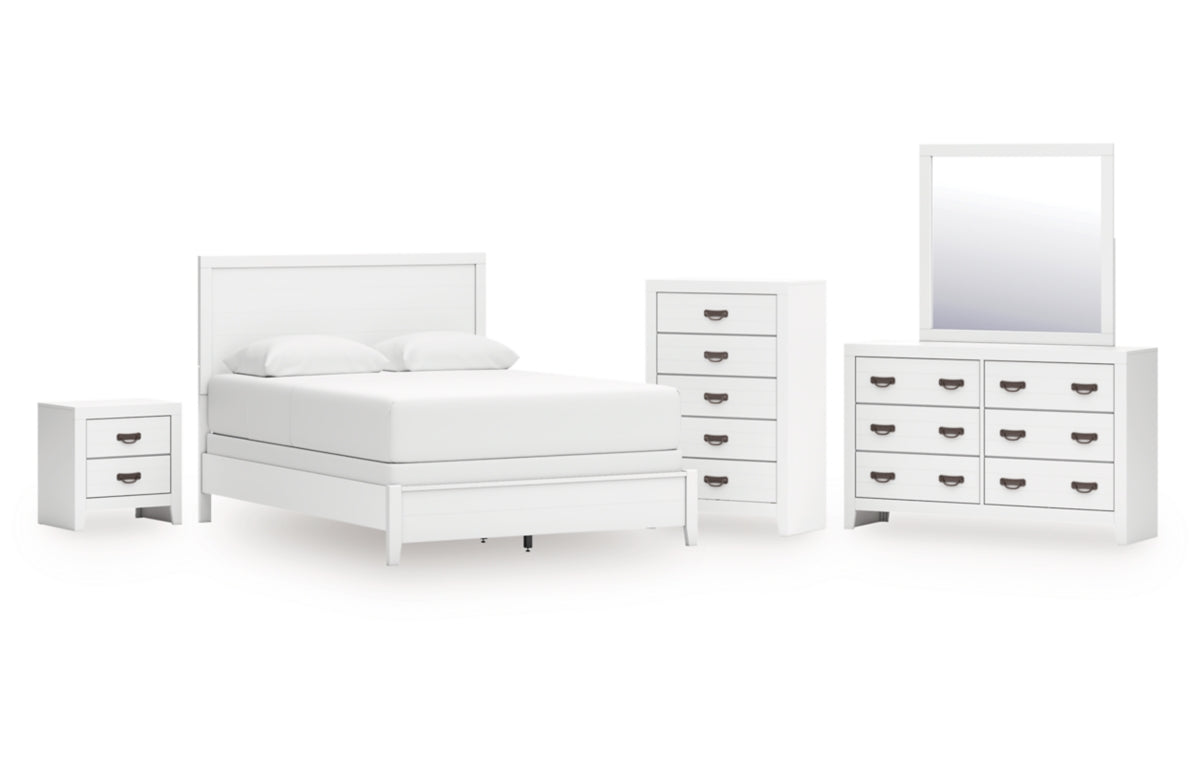 Binterglen Queen Panel Bed, Dresser, Mirror, Chest and Nightstand