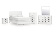 Binterglen Queen Panel Bed, Dresser, Mirror, Chest and Nightstand