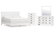 Binterglen California King Panel Bed, Dresser, Mirror and Chest