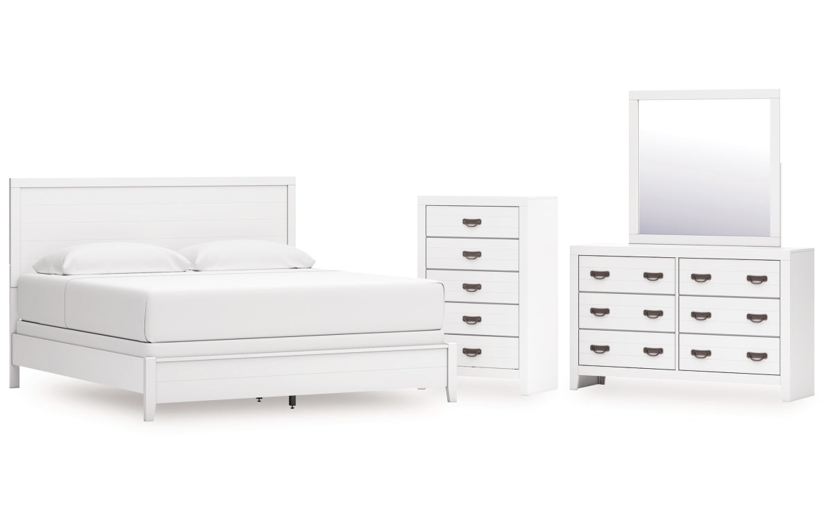 Binterglen King Panel Bed, Dresser, Mirror and Chest