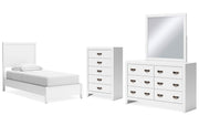 Binterglen Twin Panel Bed, Dresser, Mirror and Chest