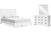 Binterglen Queen Panel Bed with Mirrored Dresser
