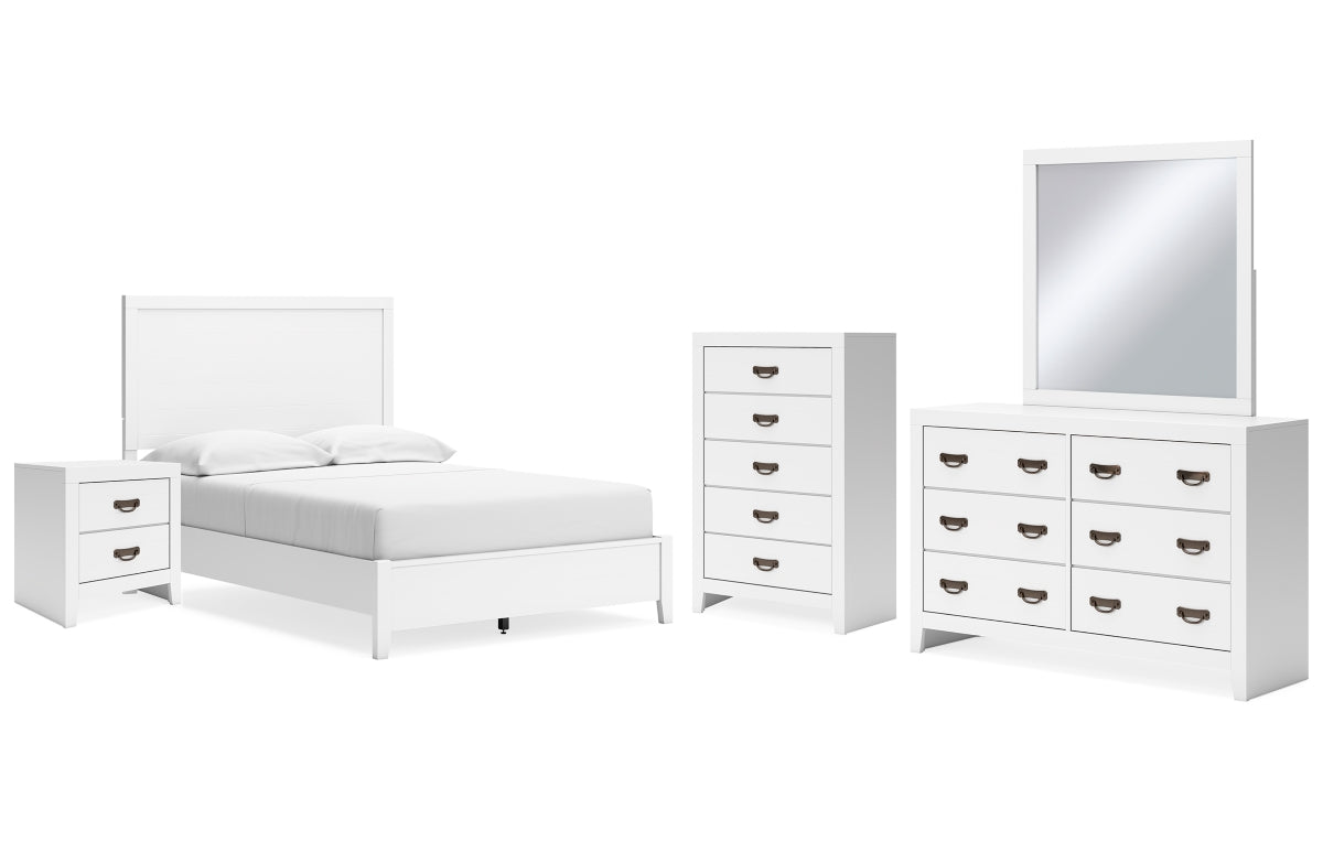 Binterglen Full Panel Bed, Dresser, Mirror, Chest and Nightstand