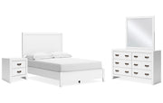 Binterglen Full Panel Bed with Mirrored Dresser and Nightstand