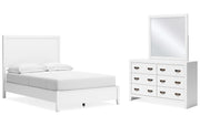 Binterglen Full Panel Bed with Mirrored Dresser