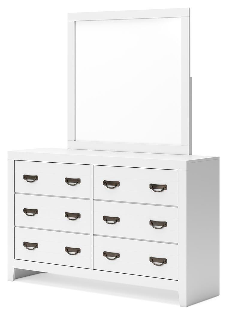 Binterglen Twin Panel Bed, Dresser, Mirror and Nightstand