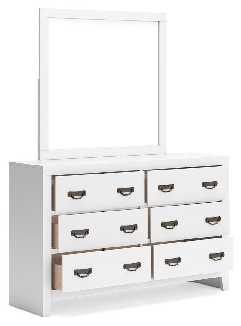 Binterglen Twin Panel Bed, Dresser, Mirror and Nightstand